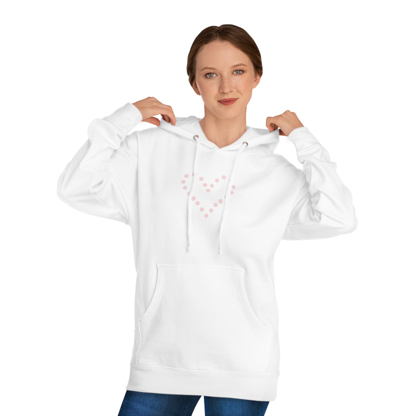 Dot Heart- Unisex Hooded Sweatshirt