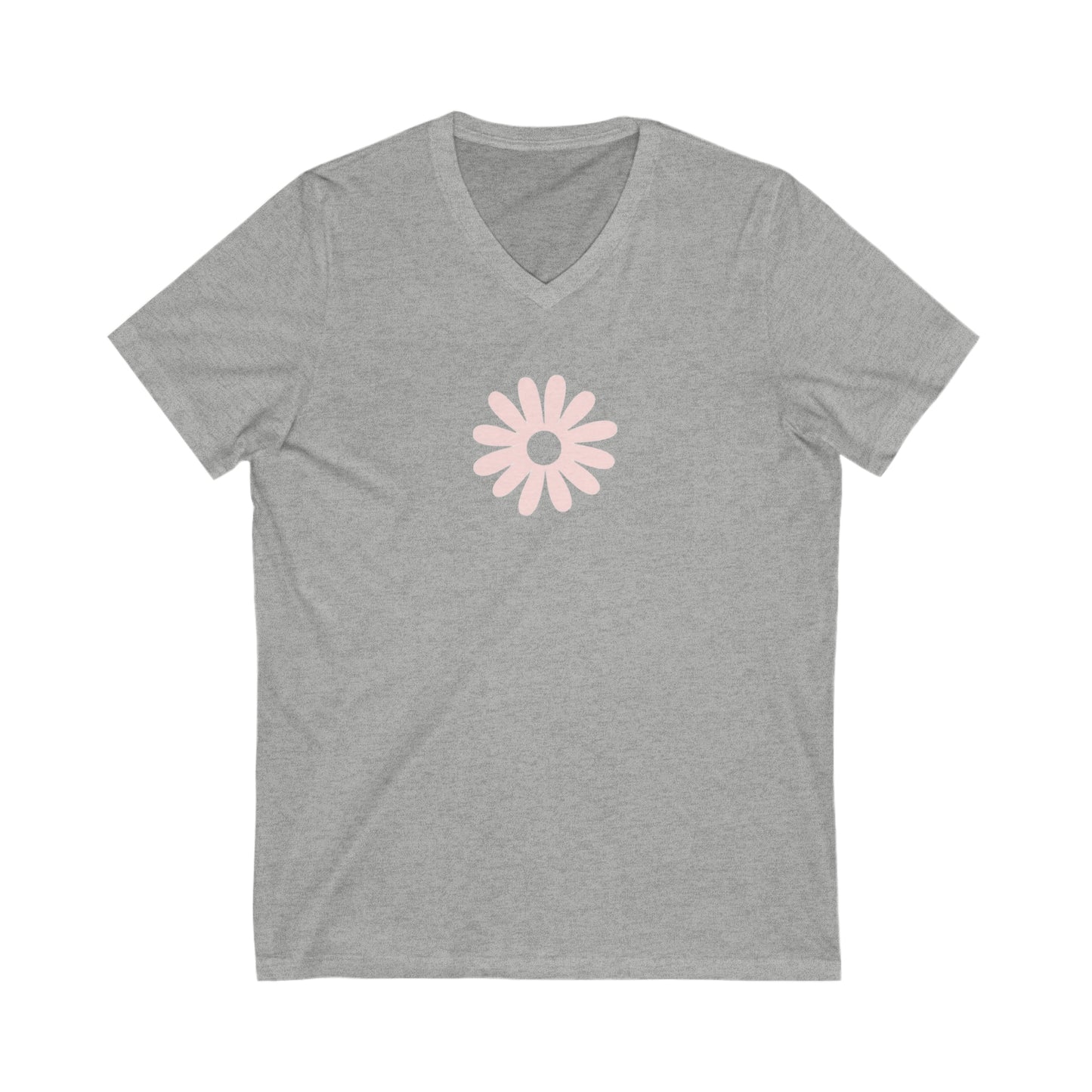 Daisy- Unisex Jersey Short Sleeve V-Neck Tee