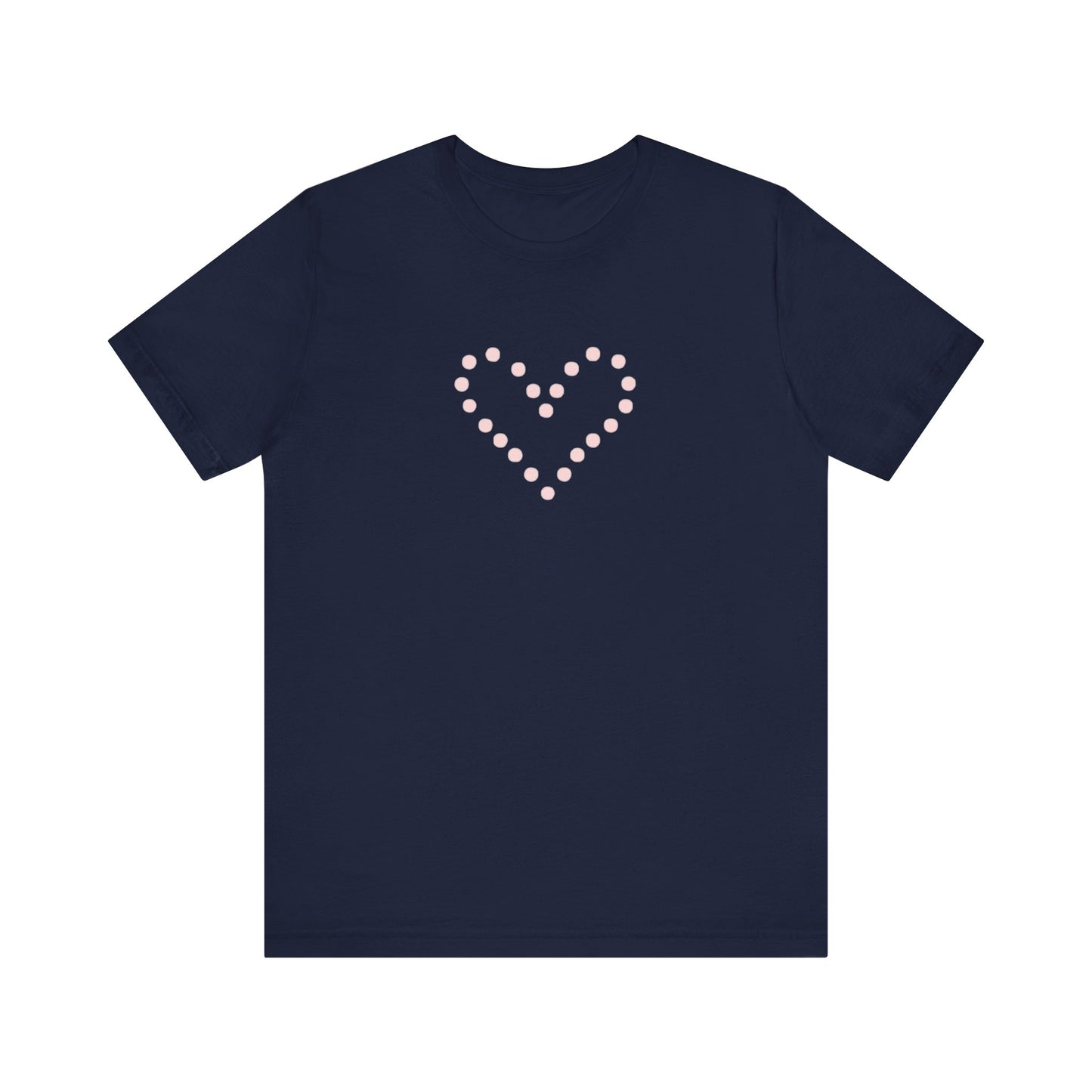 Dot Heart- Unisex Jersey Short Sleeve Tee