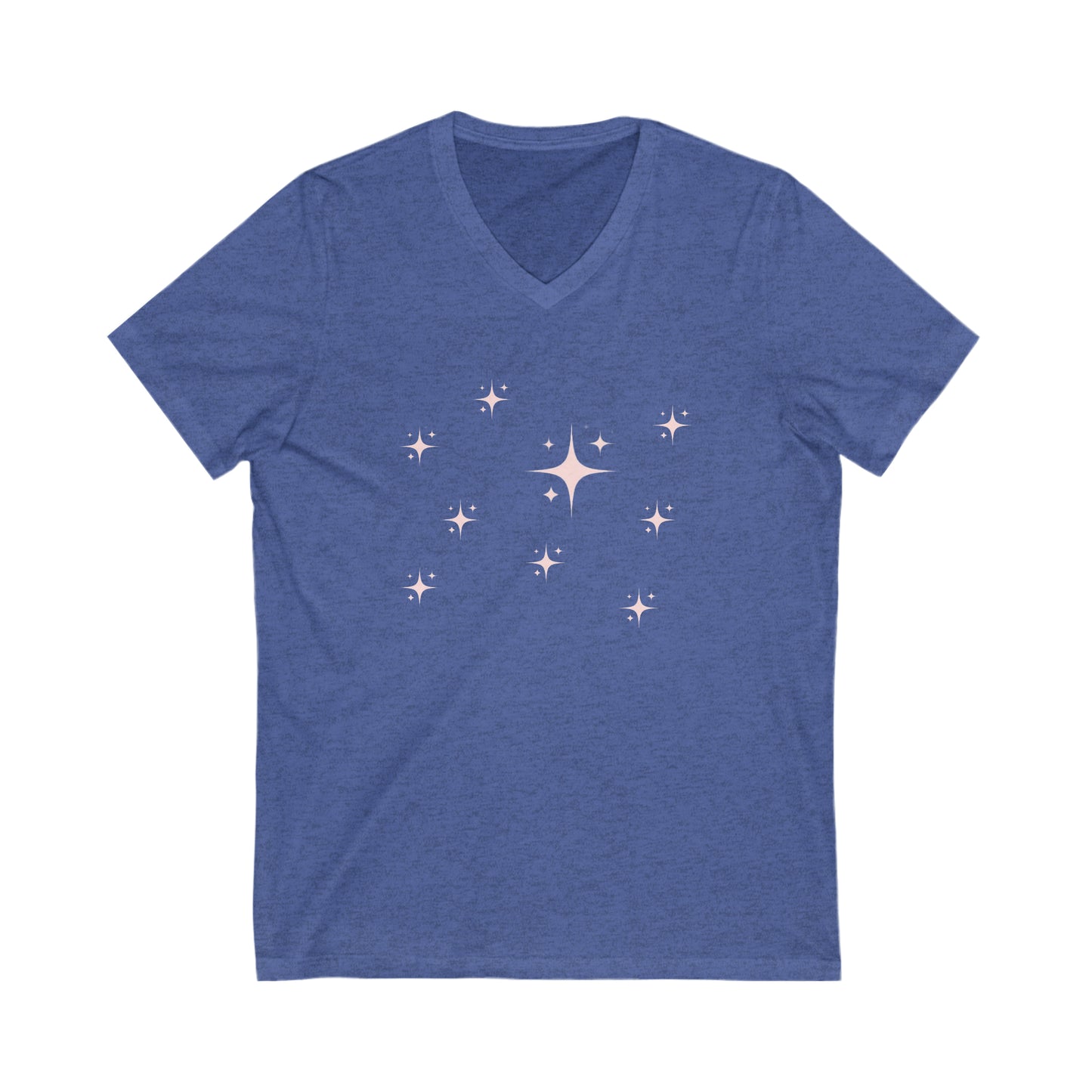 Twinkle Stars- Unisex Jersey Short Sleeve V-Neck Tee