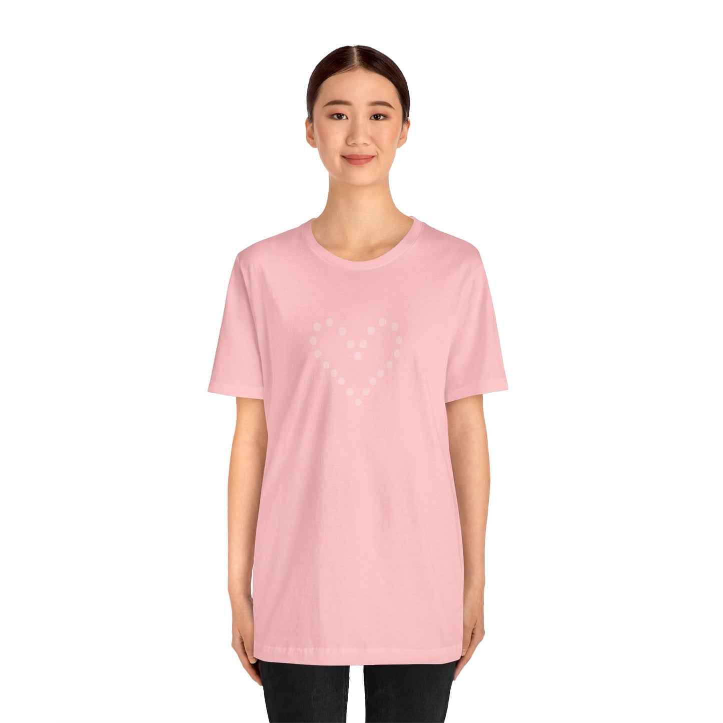 Dot Heart- Unisex Jersey Short Sleeve Tee