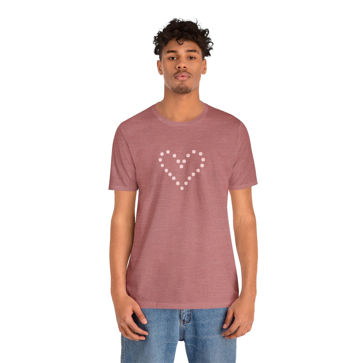 Dot Heart- Unisex Jersey Short Sleeve Tee