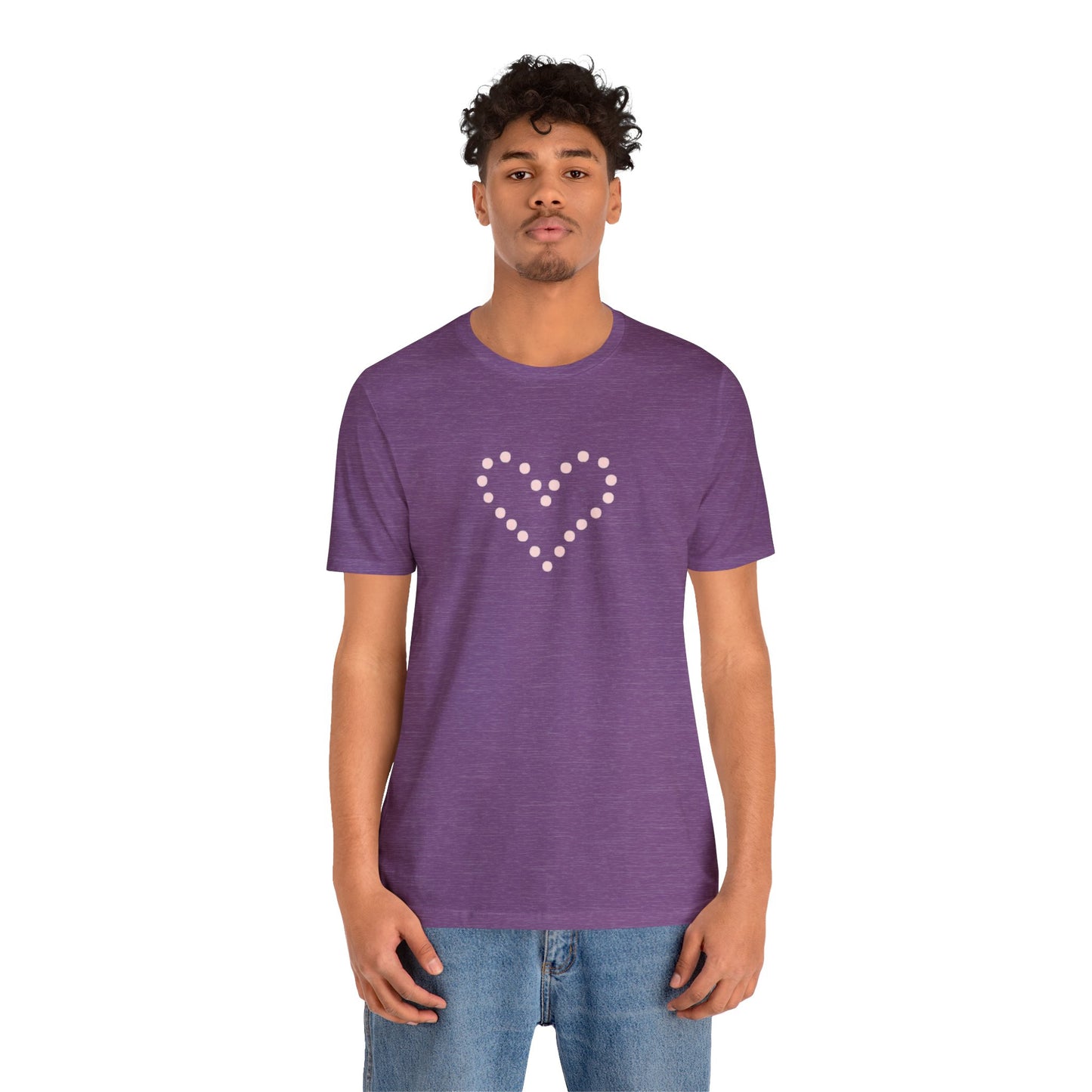 Dot Heart- Unisex Jersey Short Sleeve Tee