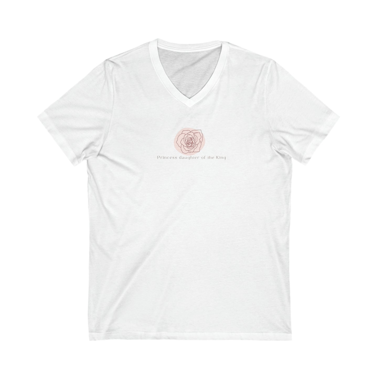 Vintage Rose- Unisex Jersey Short Sleeve V-Neck Tee