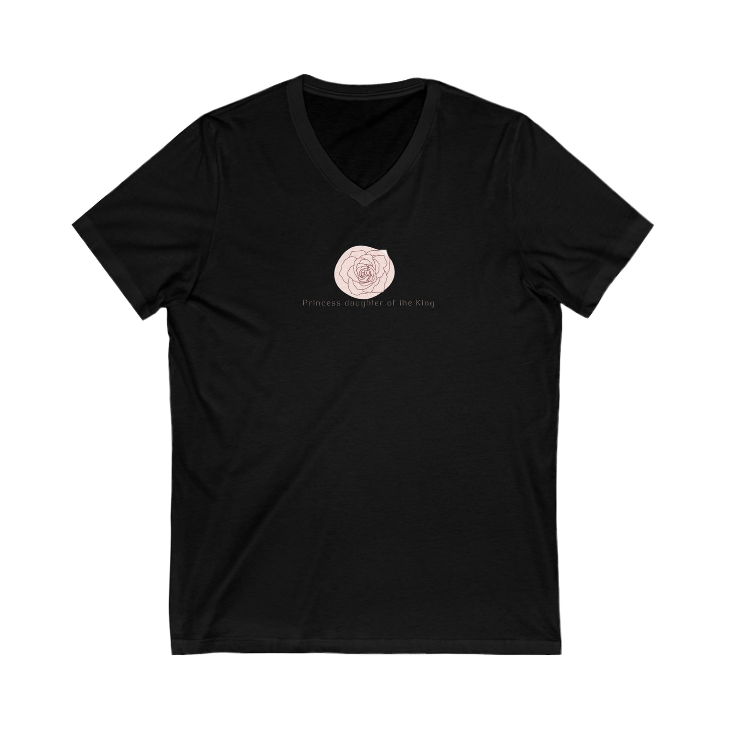 Vintage Rose- Unisex Jersey Short Sleeve V-Neck Tee