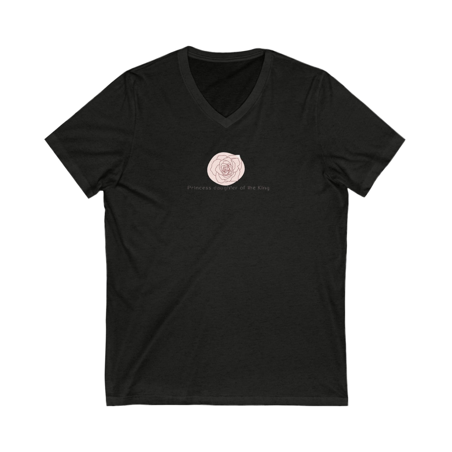 Vintage Rose- Unisex Jersey Short Sleeve V-Neck Tee