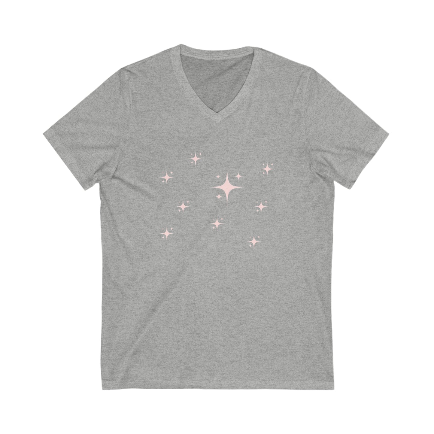 Twinkle Stars- Unisex Jersey Short Sleeve V-Neck Tee