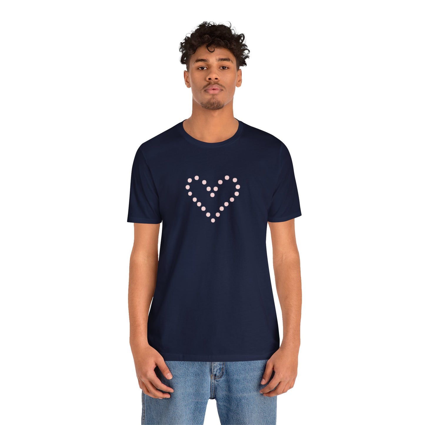 Dot Heart- Unisex Jersey Short Sleeve Tee