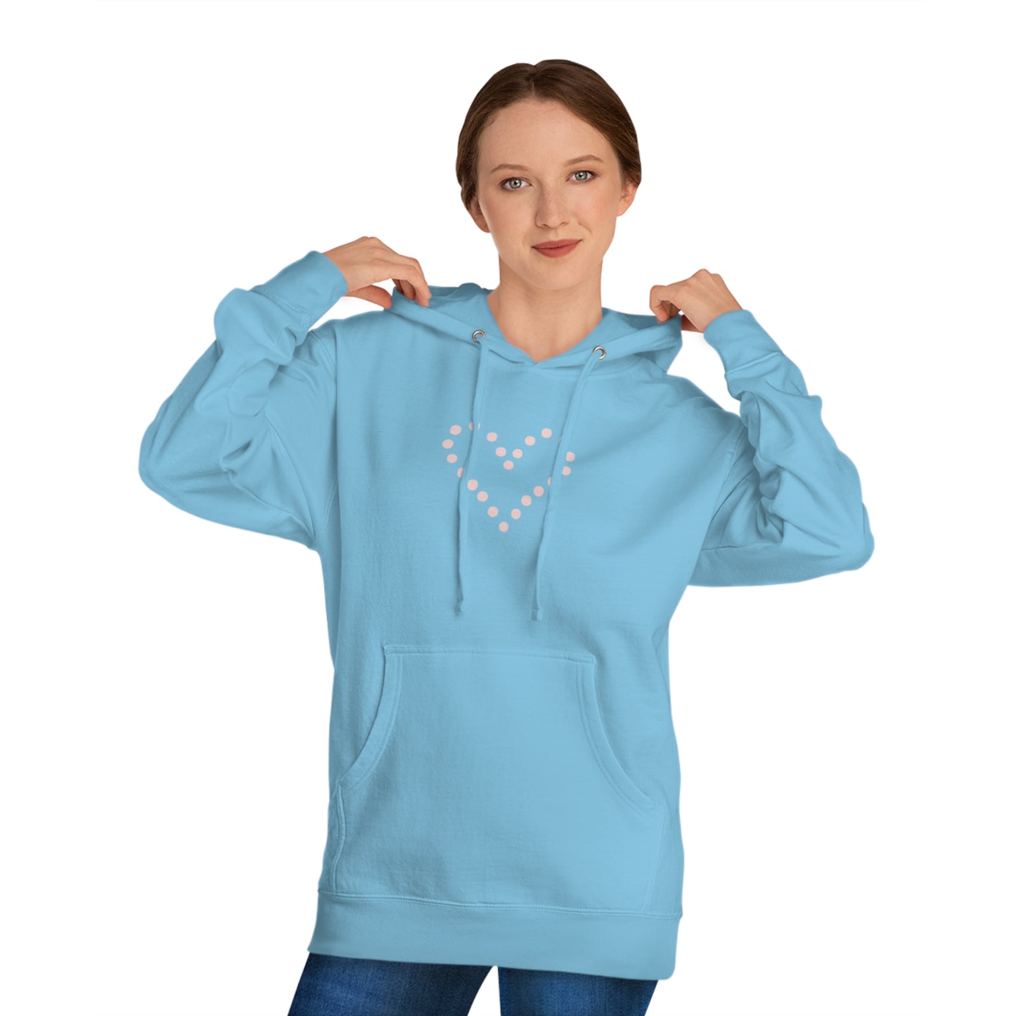 Dot Heart- Unisex Hooded Sweatshirt