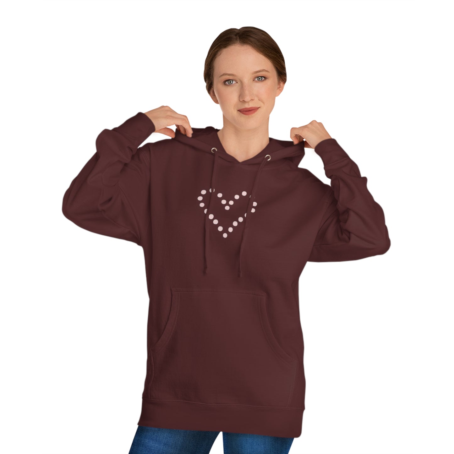 Dot Heart- Unisex Hooded Sweatshirt