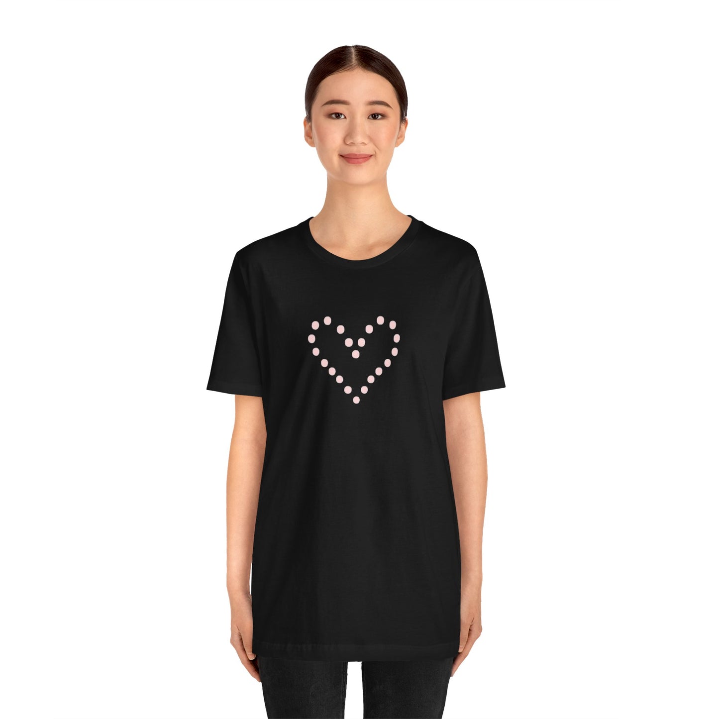 Dot Heart- Unisex Jersey Short Sleeve Tee