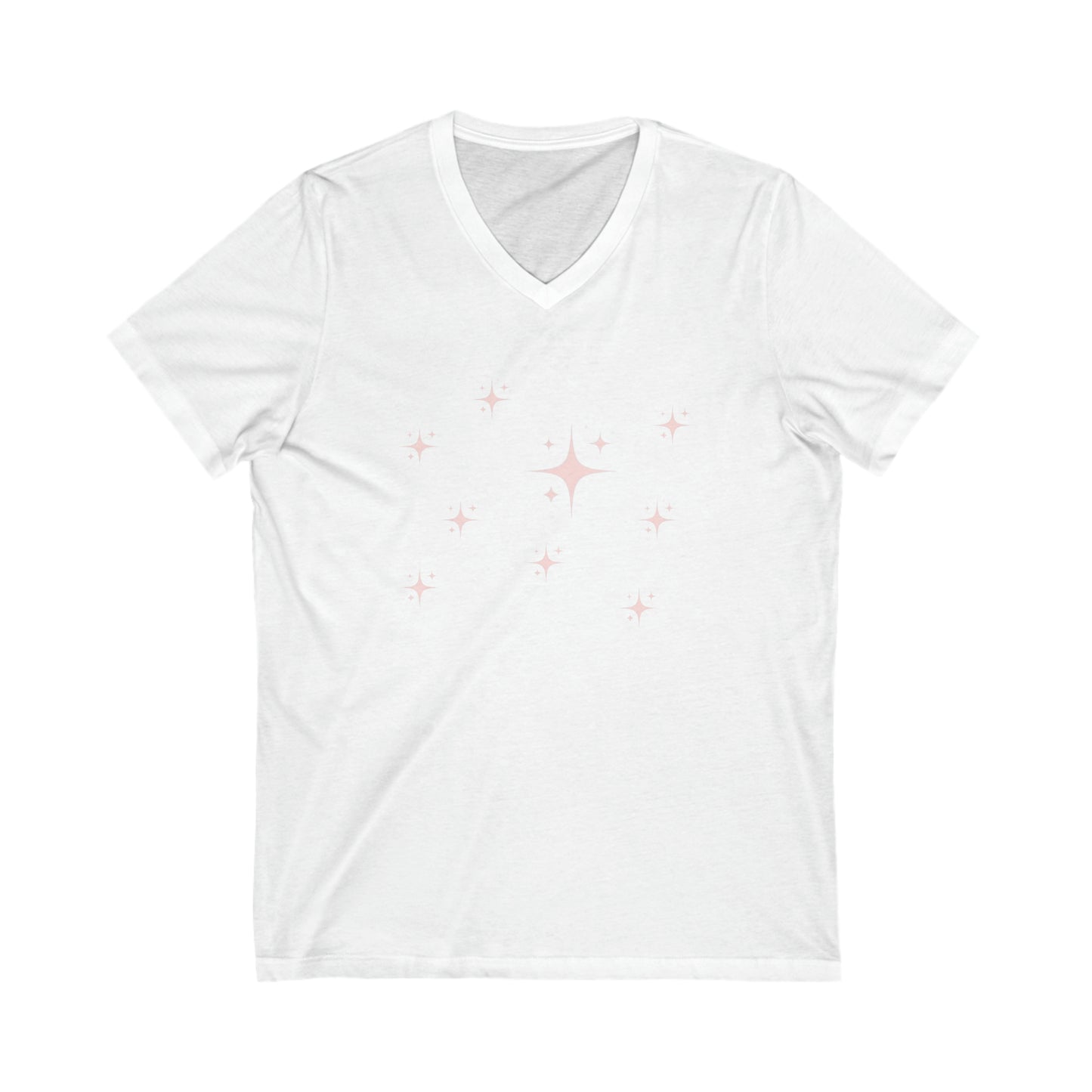 Twinkle Stars- Unisex Jersey Short Sleeve V-Neck Tee