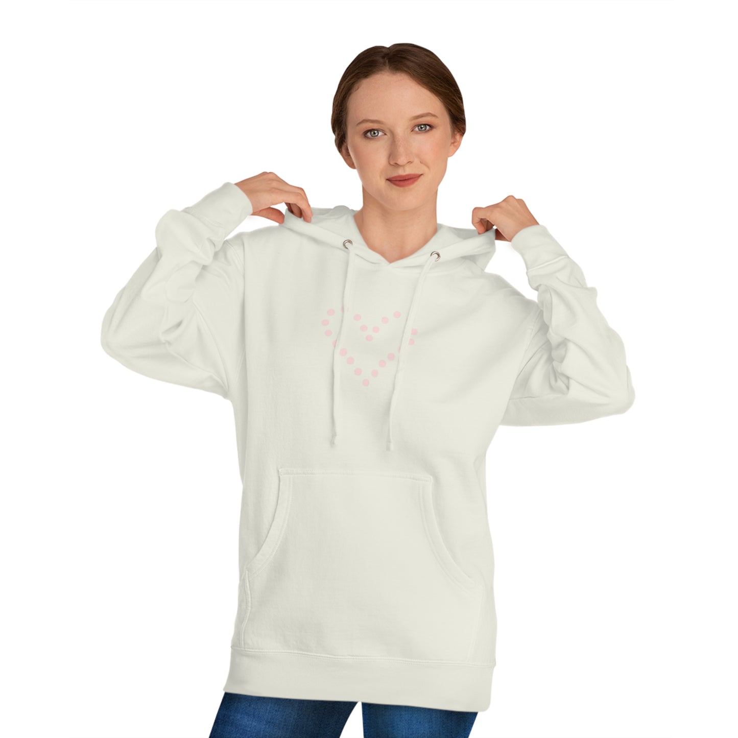 Dot Heart- Unisex Hooded Sweatshirt