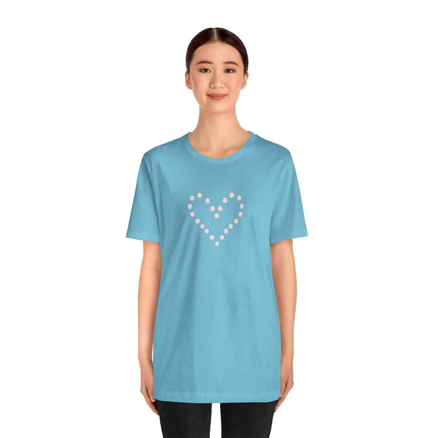 Dot Heart- Unisex Jersey Short Sleeve Tee