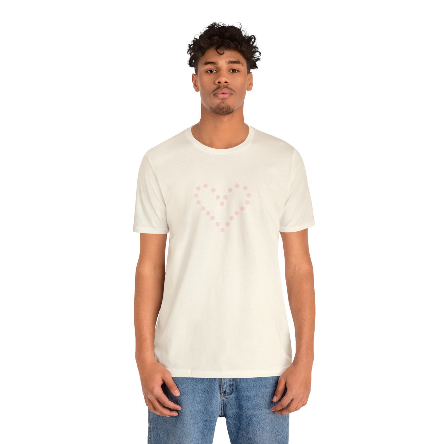 Dot Heart- Unisex Jersey Short Sleeve Tee