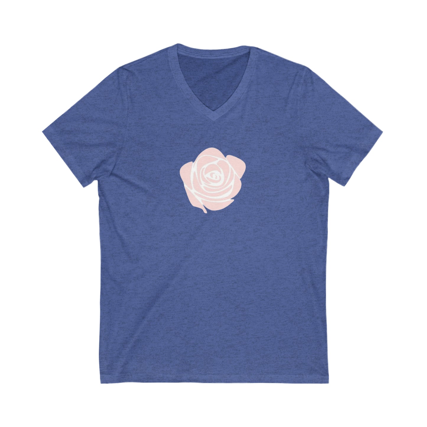 Rose- Unisex Jersey Short Sleeve V-Neck Tee