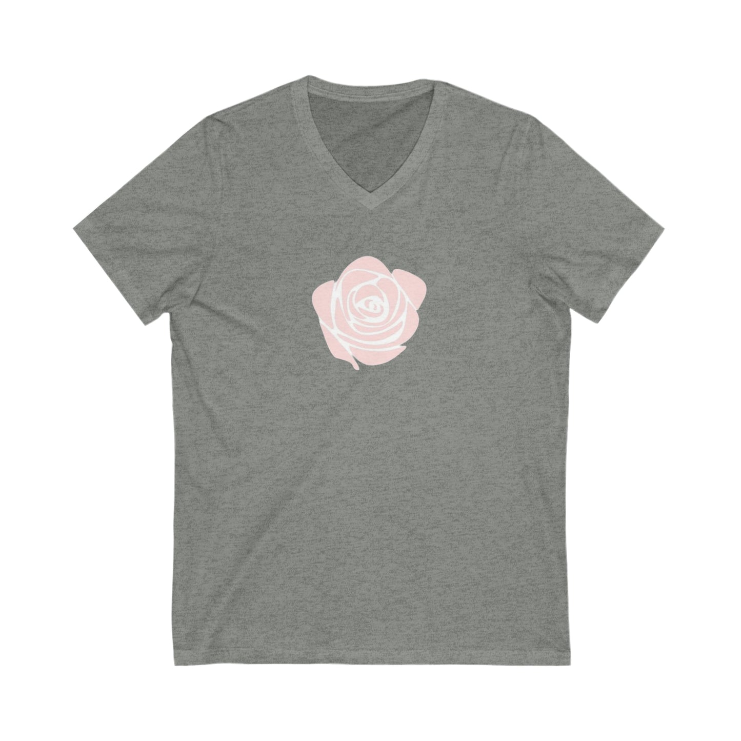 Rose- Unisex Jersey Short Sleeve V-Neck Tee