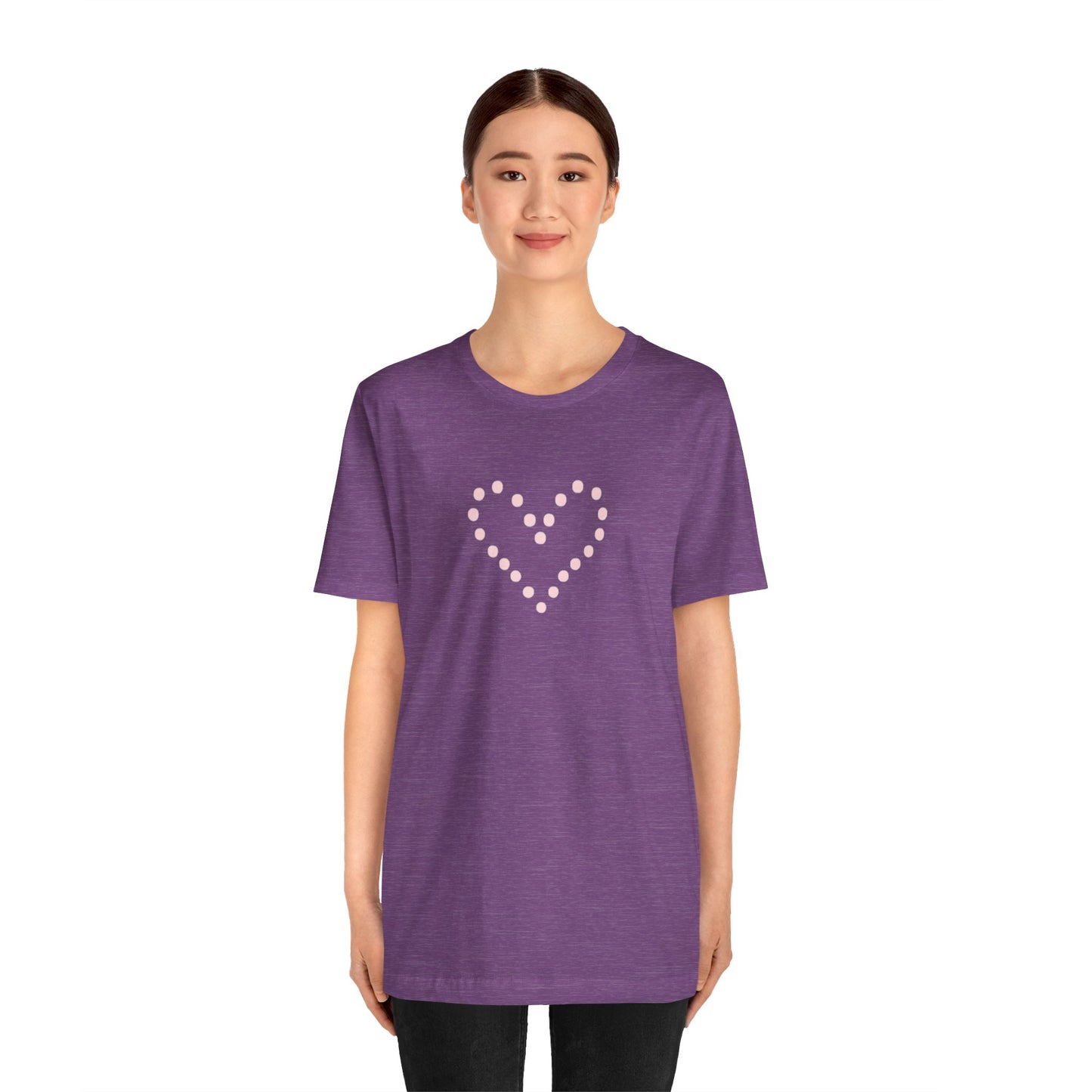 Dot Heart- Unisex Jersey Short Sleeve Tee