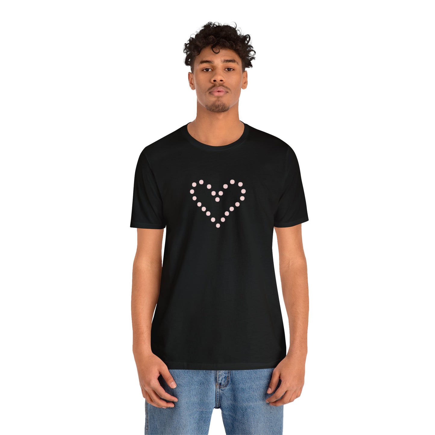 Dot Heart- Unisex Jersey Short Sleeve Tee