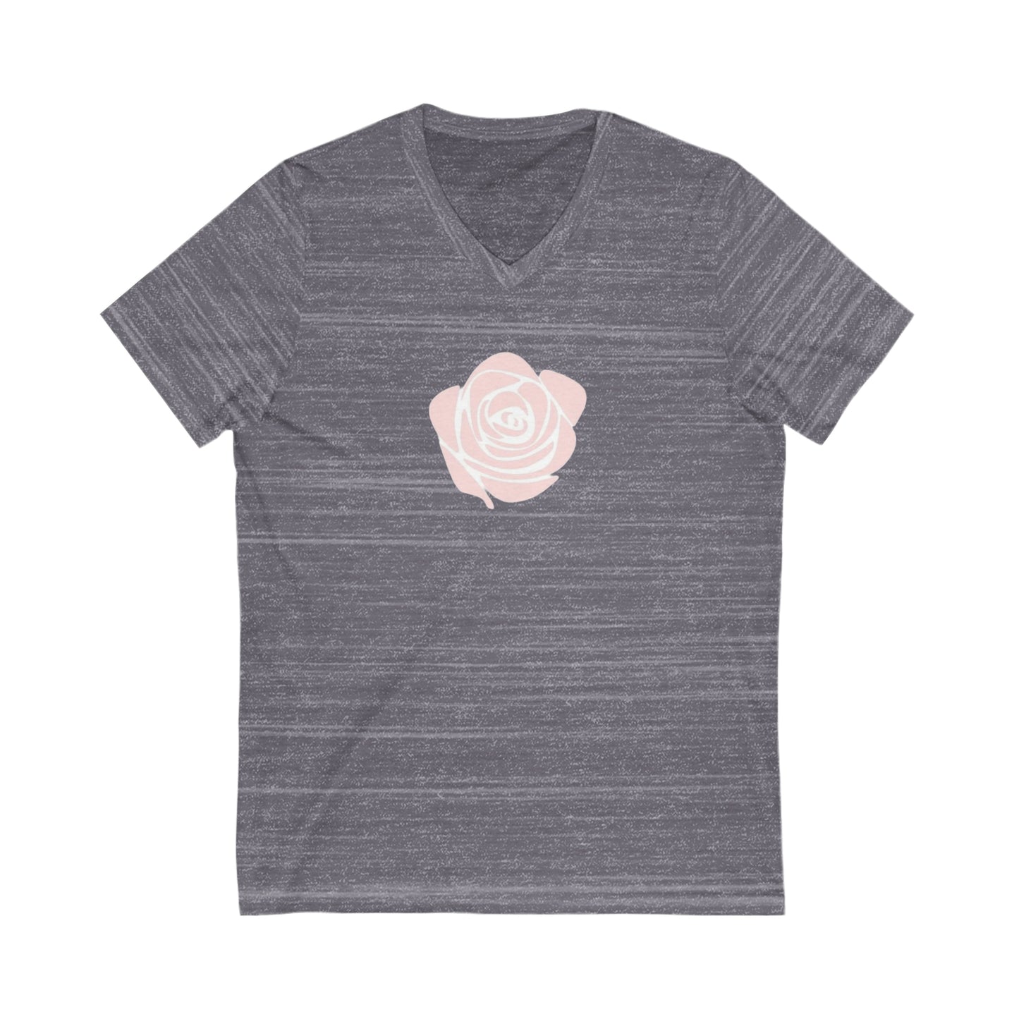 Rose- Unisex Jersey Short Sleeve V-Neck Tee