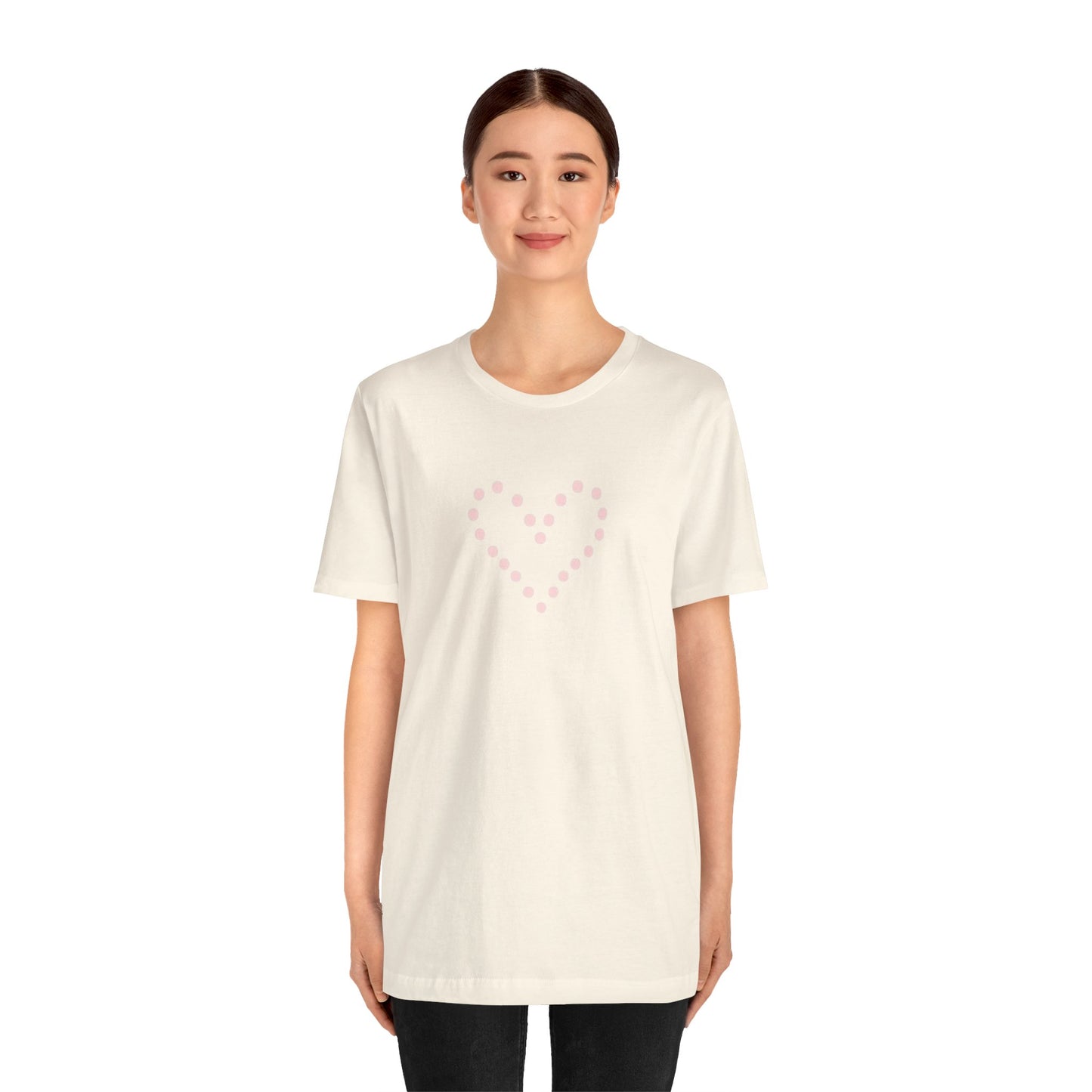 Dot Heart- Unisex Jersey Short Sleeve Tee