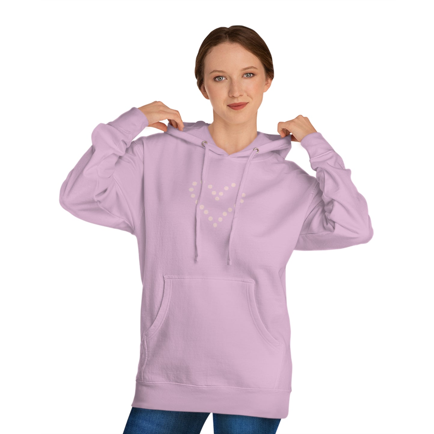 Dot Heart- Unisex Hooded Sweatshirt