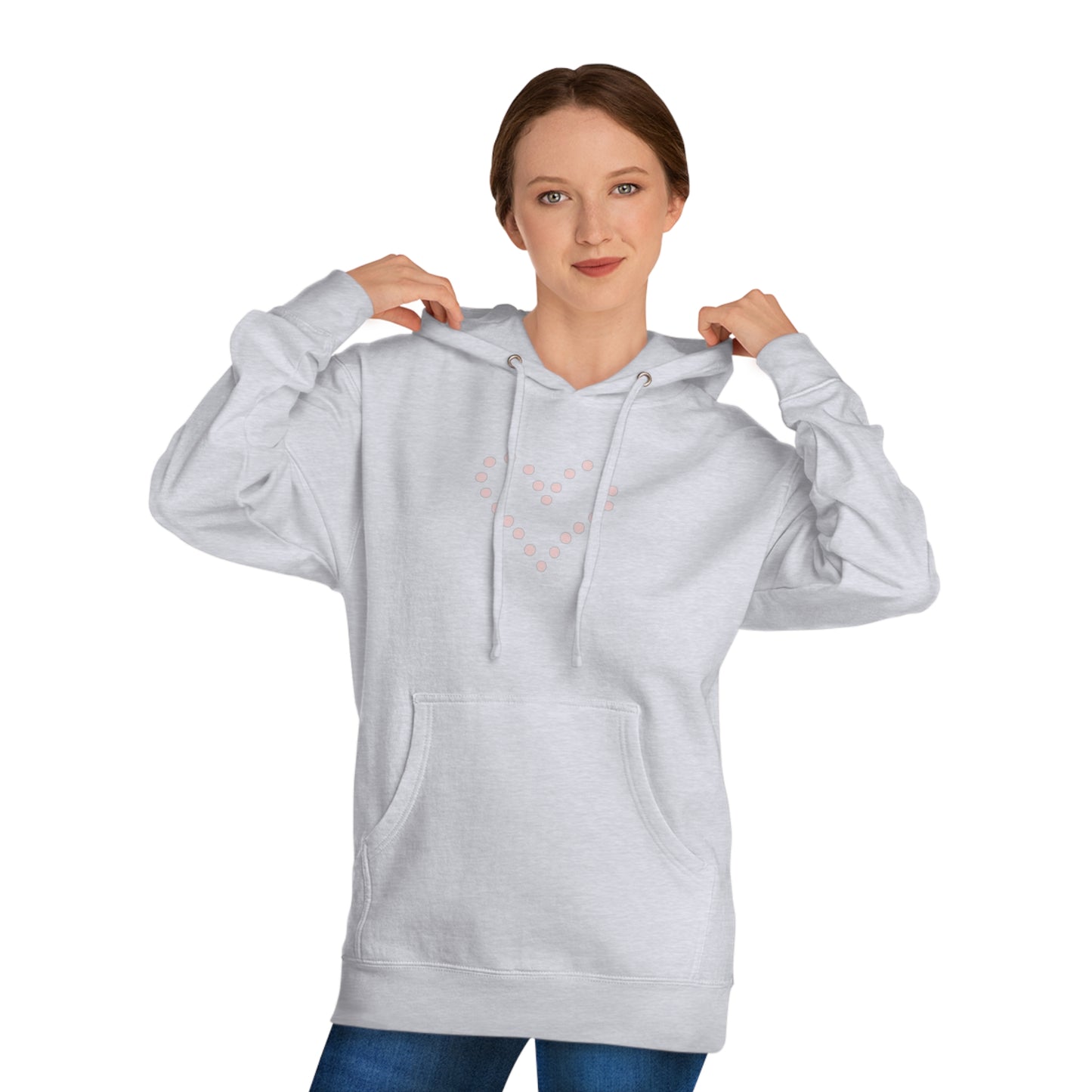 Dot Heart- Unisex Hooded Sweatshirt