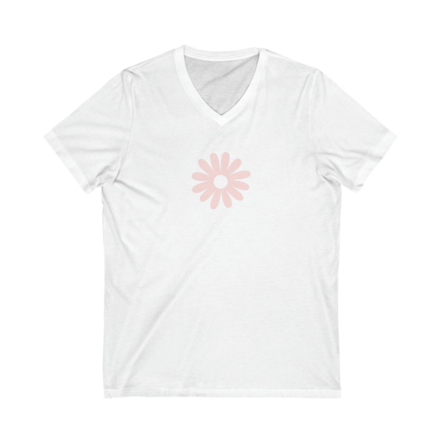 Daisy- Unisex Jersey Short Sleeve V-Neck Tee