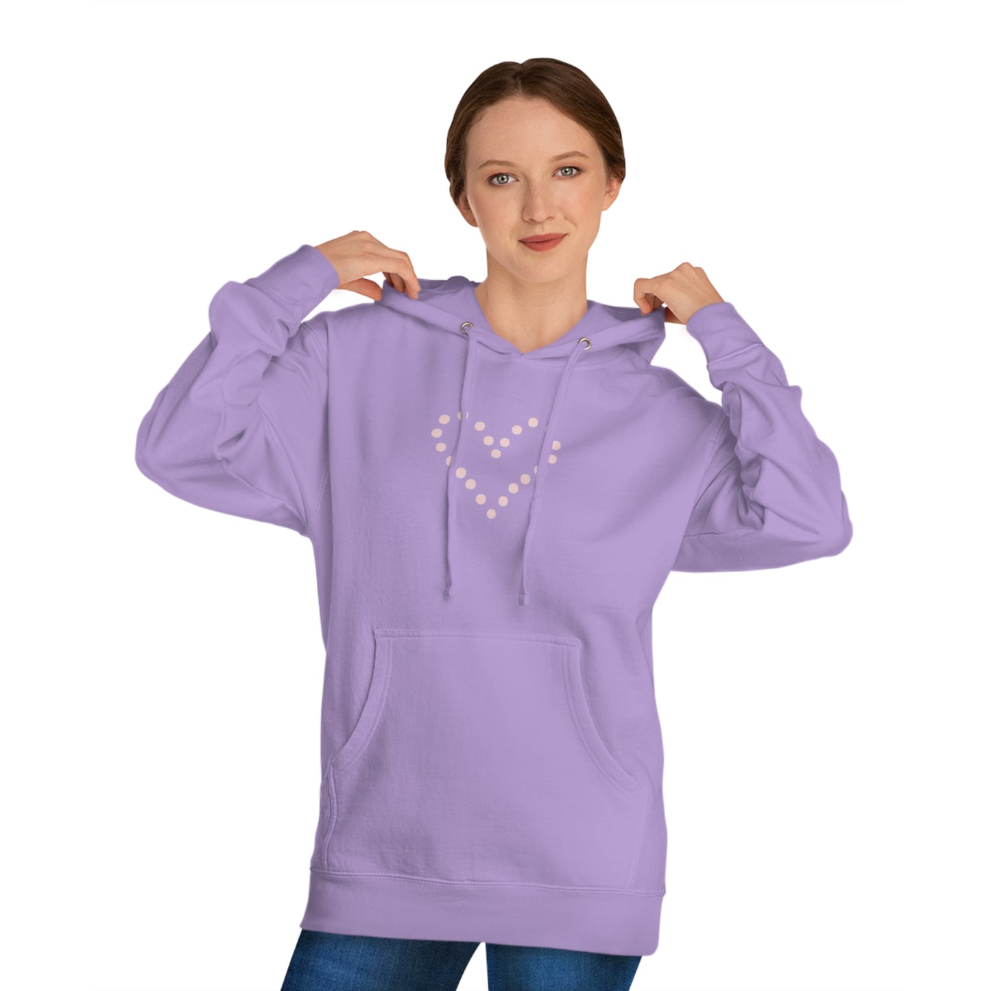 Dot Heart- Unisex Hooded Sweatshirt