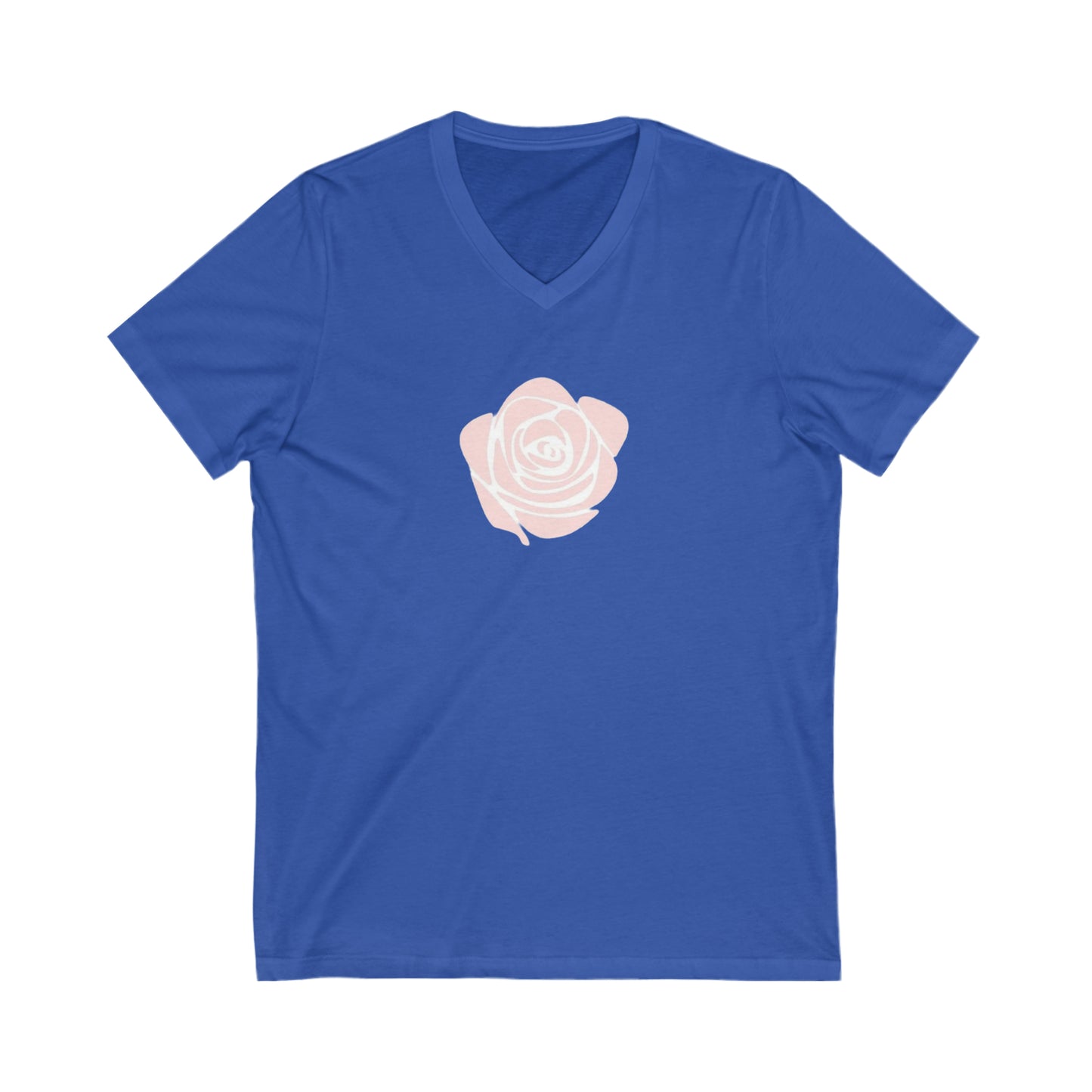 Rose- Unisex Jersey Short Sleeve V-Neck Tee