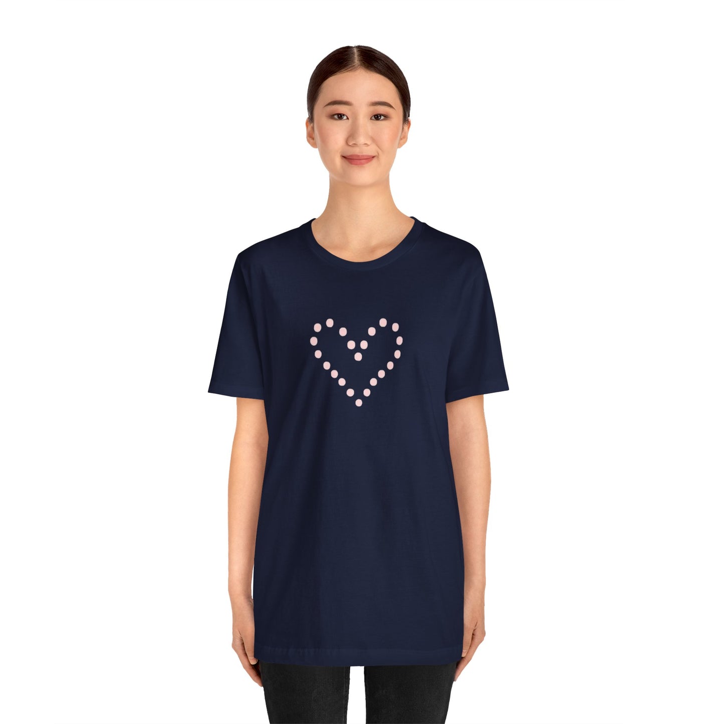 Dot Heart- Unisex Jersey Short Sleeve Tee