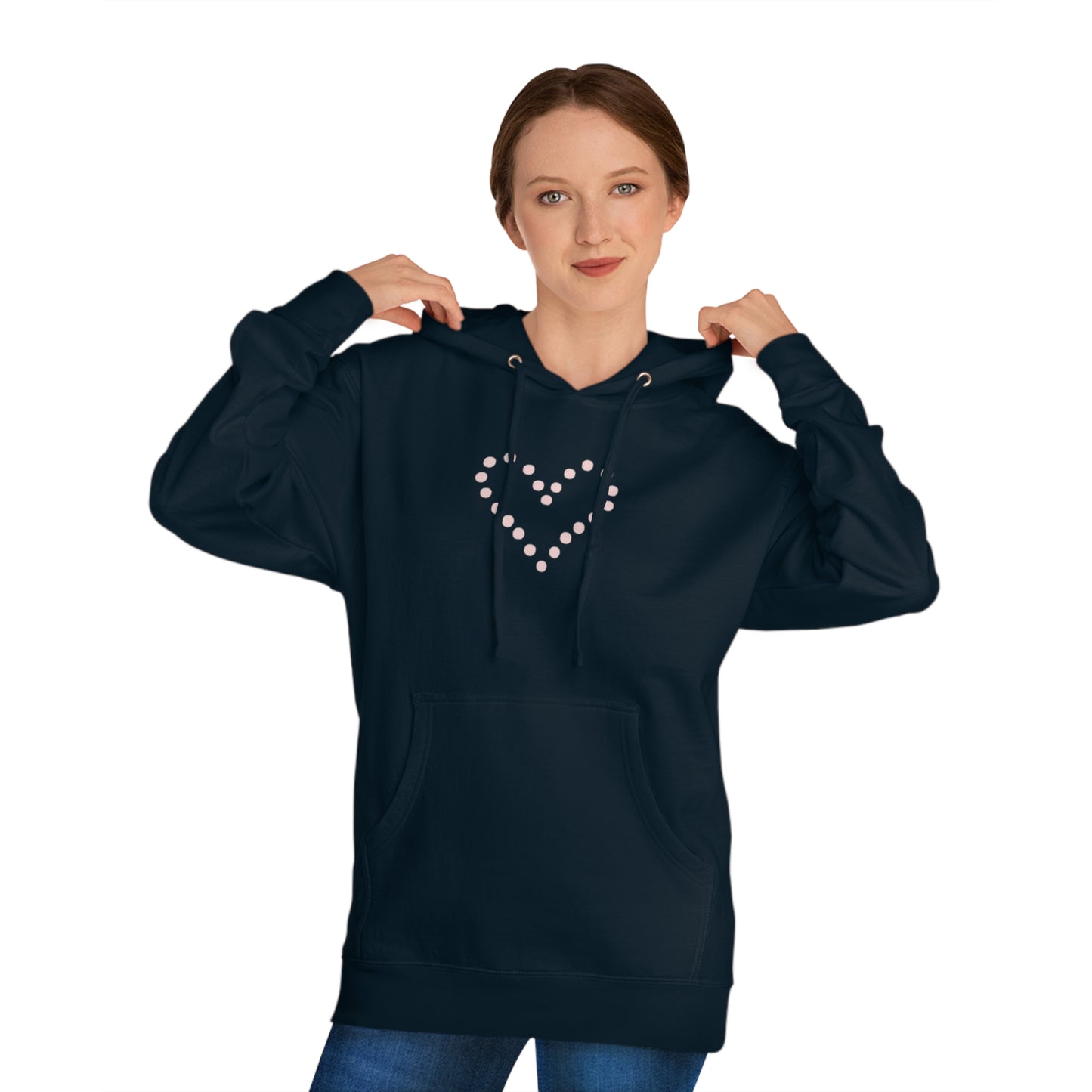 Dot Heart- Unisex Hooded Sweatshirt