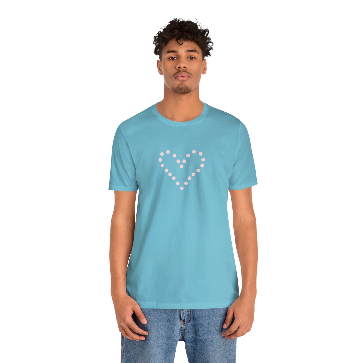 Dot Heart- Unisex Jersey Short Sleeve Tee