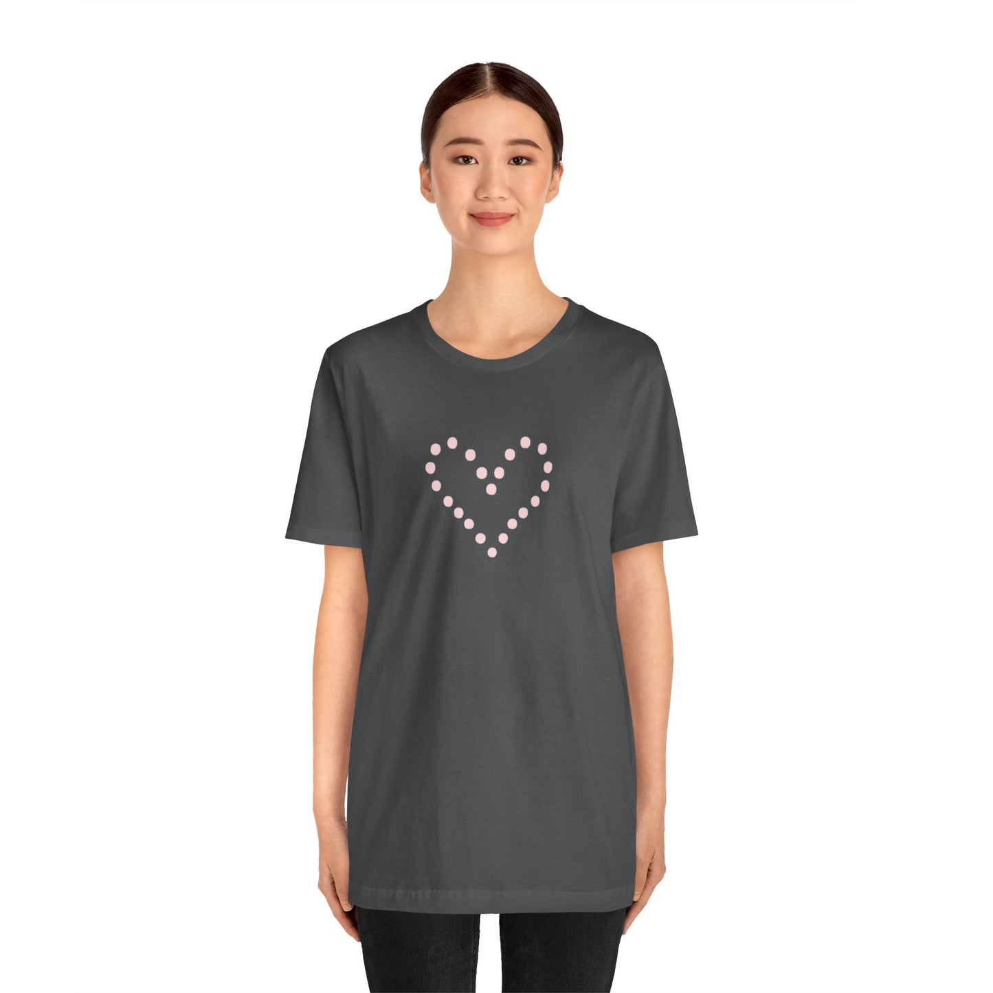 Dot Heart- Unisex Jersey Short Sleeve Tee