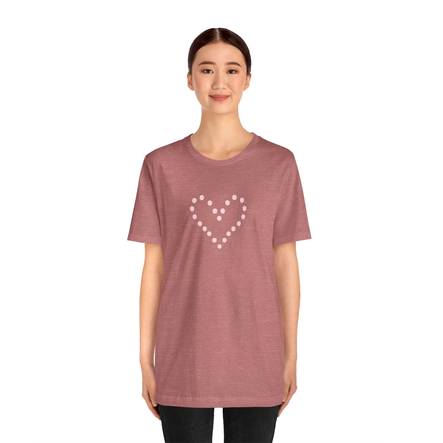 Dot Heart- Unisex Jersey Short Sleeve Tee