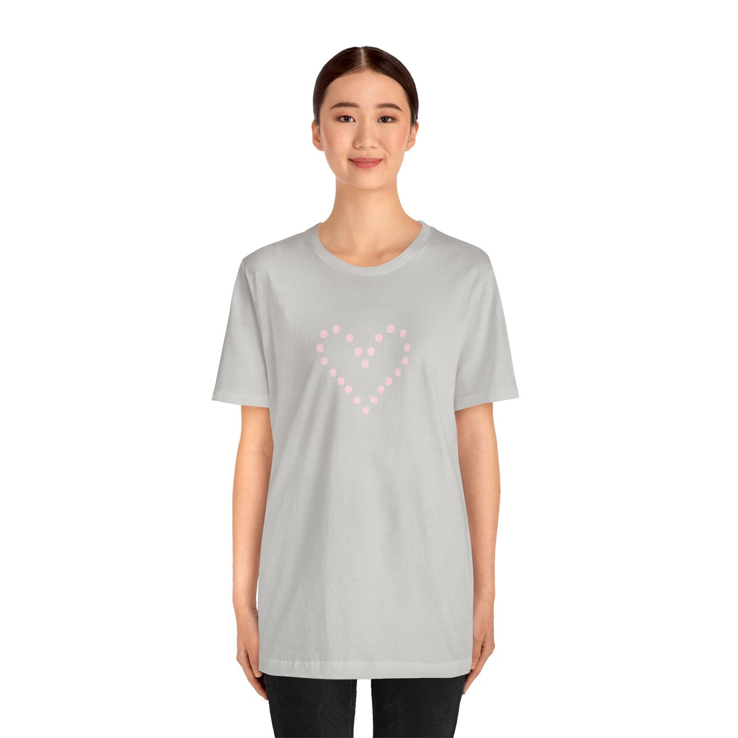 Dot Heart- Unisex Jersey Short Sleeve Tee