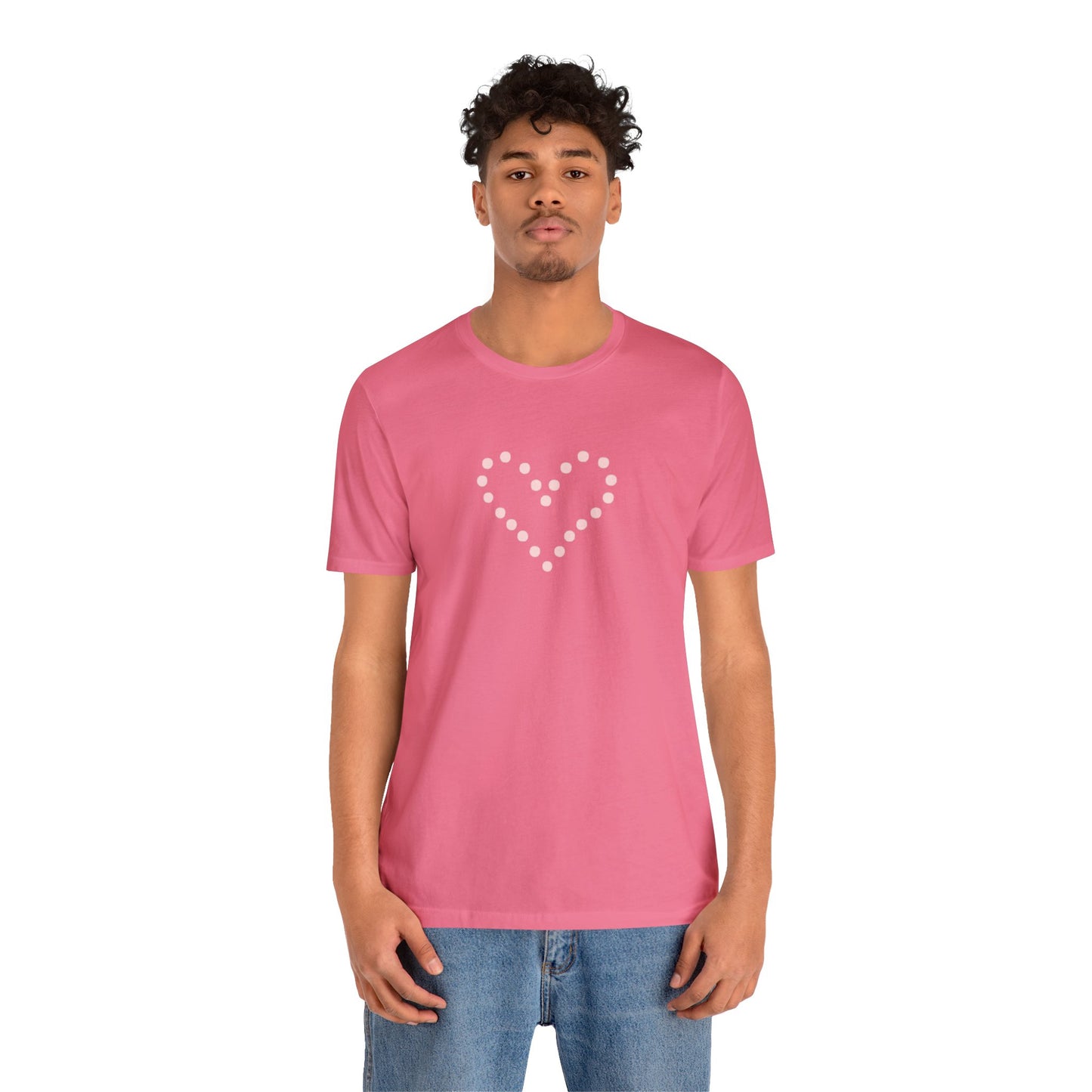 Dot Heart- Unisex Jersey Short Sleeve Tee